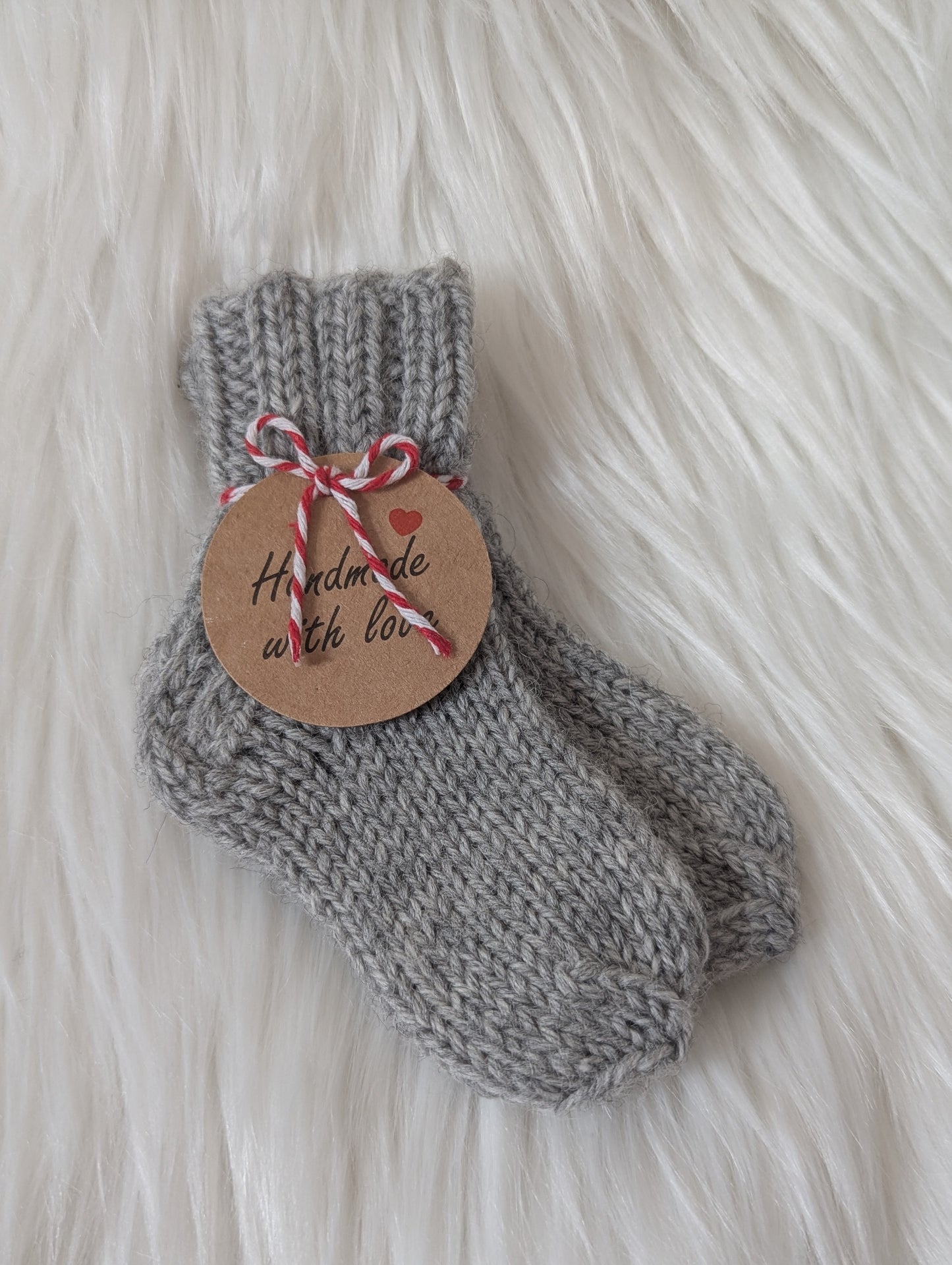 Soft wooly newborn socks/Švelnios vilnos kojinytės