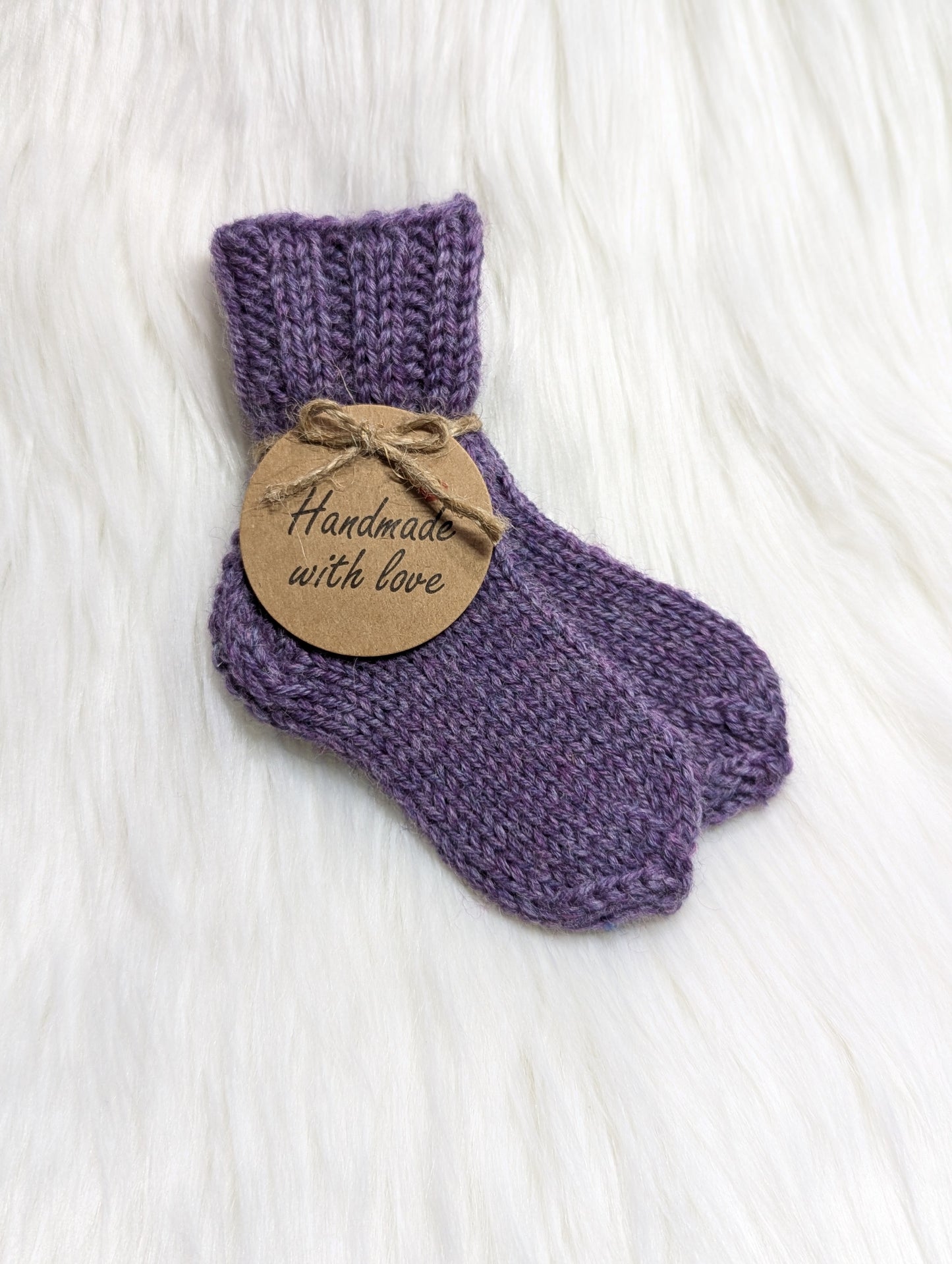 Soft wooly newborn socks/Švelnios vilnos kojinytės