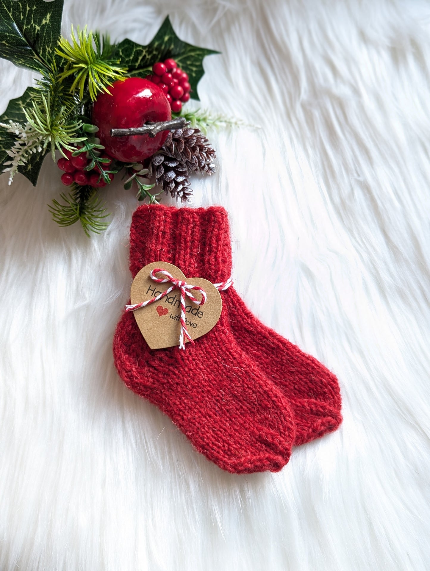 Wooly newborn socks/Kūdikio kojinytės