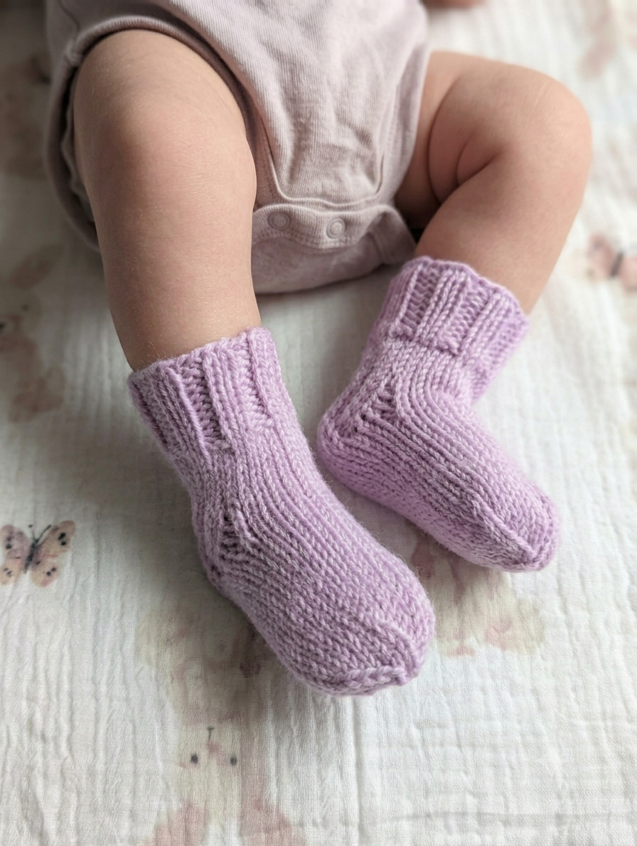 Newborn socks, merino wool