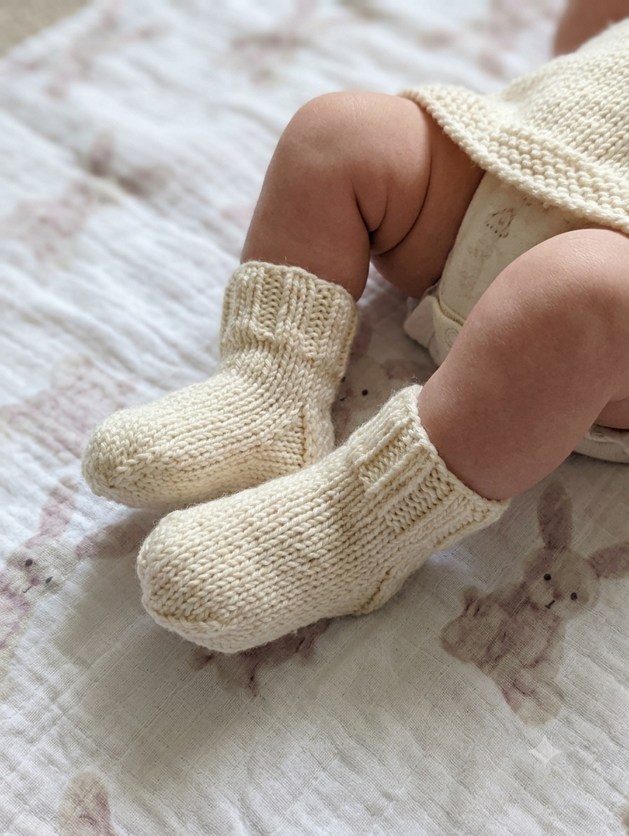 Newborn socks, merino wool