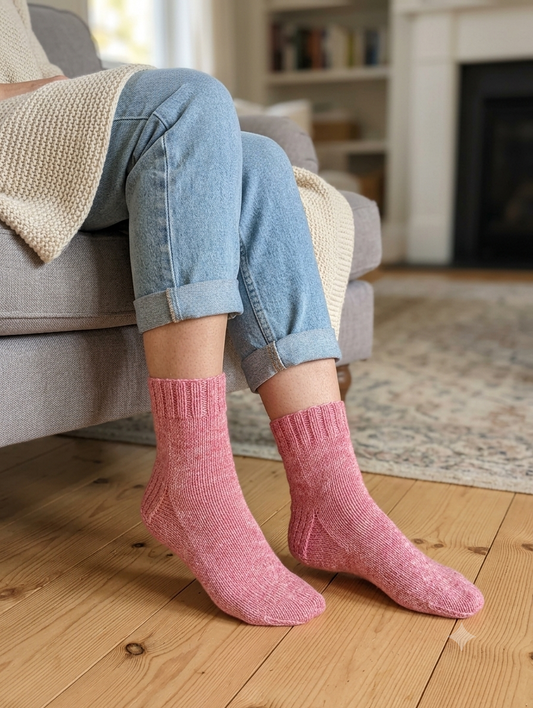 Women socks "Strawberry ice cream"