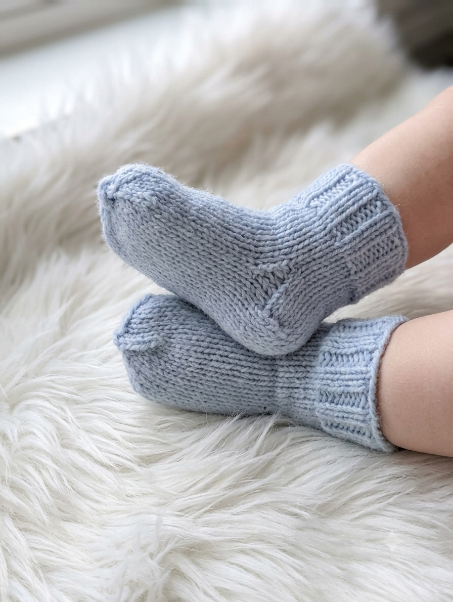 Soft wooly newborn socks