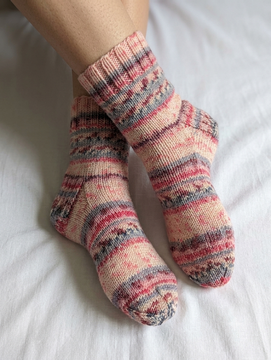 Women socks "Berries and cream"